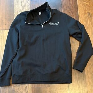Eternal Water  Men's Black Zip-Up Sweater NWOT